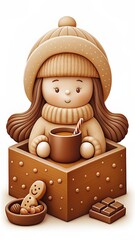 girl with a cup of coffee