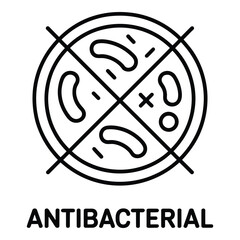 Antibacterial Vector Icon – Germ Protection, Hygiene, Microbe Stop Symbol