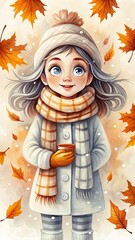 girl with a cup of coffee