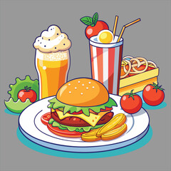 Food vector, Food  design, Food  concept, Food  post, Food  cartoon, Food  icon, Food  template, Food  art, Food  topics, Food doodle