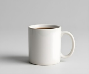 Blank white ceramic mug isolated for product mockup.