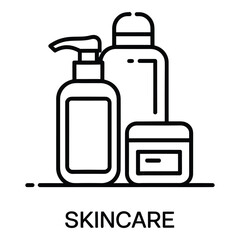 Skincare routine essential products for healthy skin and beauty treatments for daily use and care silhouette