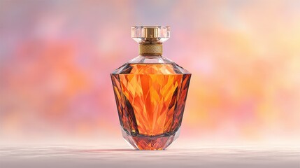 Exquisite Fragrance Bottle: An elegant, luxury fragrance bottle, its crystalline form gleaming with opulence and allure, exudes a sense of timeless beauty and refined sophistication. 