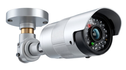 camera lens on white background