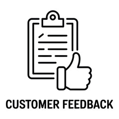 Obraz premium Customer satisfaction report with thumbs up for positive feedback and review approval shown here now silhouette