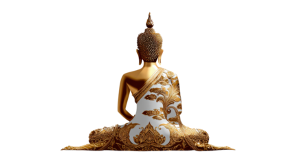 buddha statue isolated on white