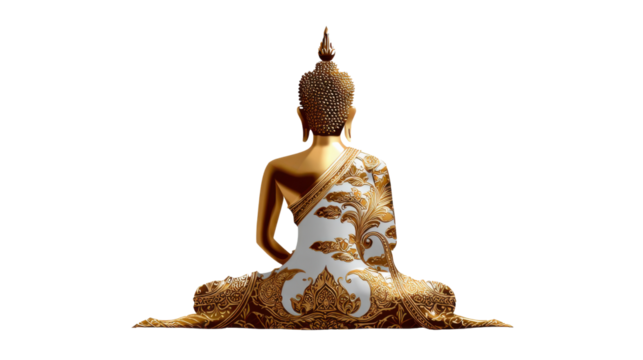 buddha statue isolated on white
