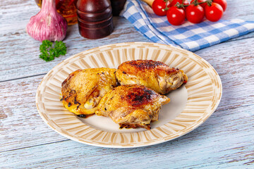 Roasted chicken thighs with spices