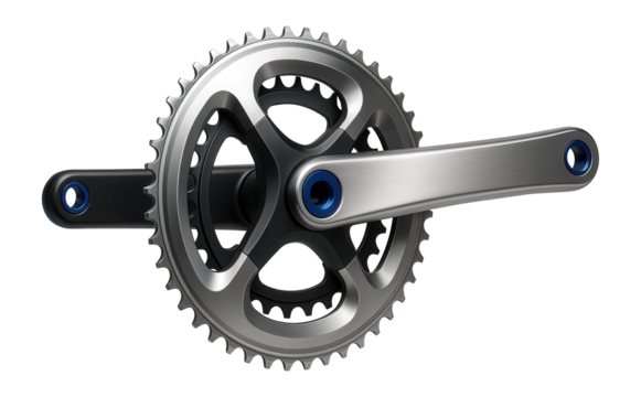Double crankset with compact chainrings for climbing steep hills