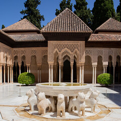 Courtyard of the Lions, Alhambra, Granada, Spain