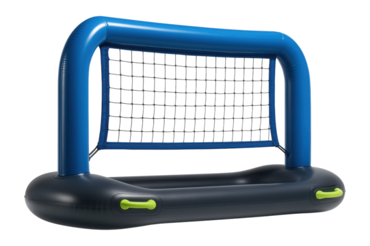 Inflatable volleyball set with a weighted base and waterproof net for poolside fun
