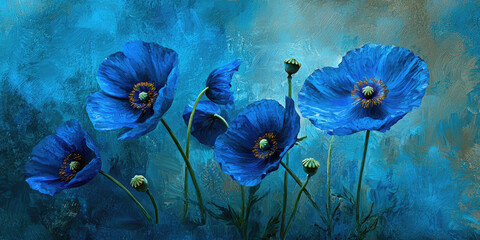 blue poppy flower