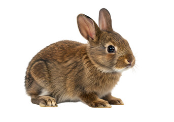 Obraz premium Brown Rabbit Perfect for Easter Pet and Nature Projects isolated on transparent background