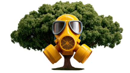 gas mask on a white background