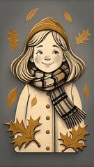 little girl with a wreath of flowers