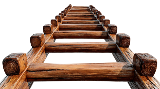 old wooden ladder
