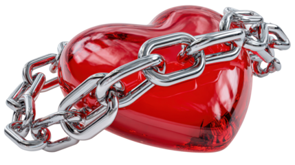 chain links on white background