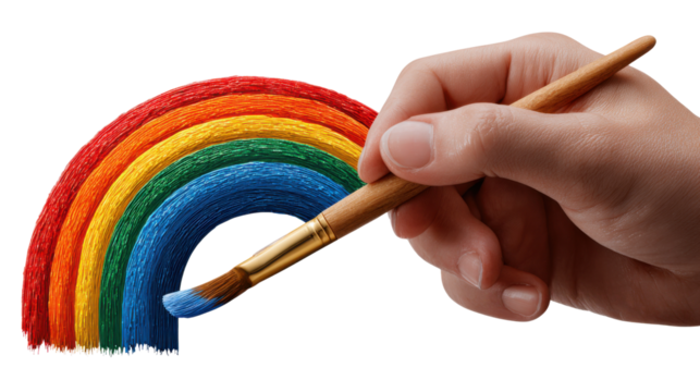 hand holding a brush - Powered by Adobe