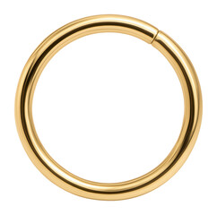 Gold hoop nose ring with a seamless closure