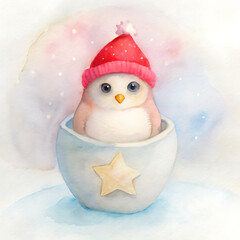 snowman with christmas tree