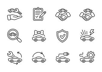 Car dealership auto service vehicle maintenance repair shop mechanic keys insurance agreement check list