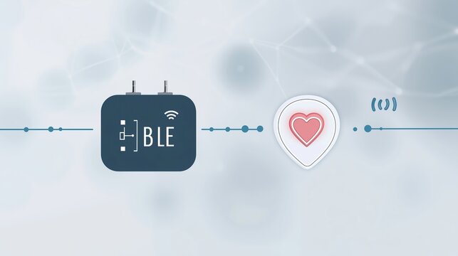 BLE (Bluetooth Low Energy) and Health Monitor Tech Visualization