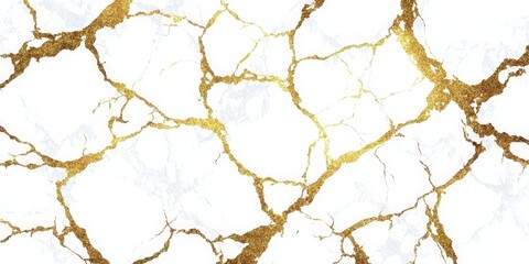 Golden Veins: An elegant view of a marble surface, with golden veins running through the exquisite natural material, radiating luxury and sophistication.