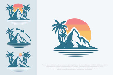 Camping and outdoor adventure retro logo design. Great for shirts . Vector illustration