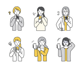 スマホを持つ・操作するビジネスパーソン