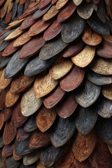 Closeup View Of Multicolored Scaled Texture