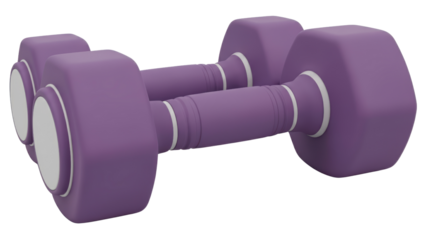 Purple Dumbbells Pair
