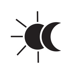 solar eclipse glyph icon