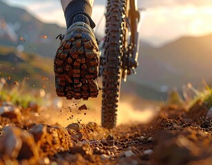 Muddy Mountain Biking Trail After Rain