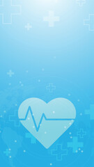Heart pulse and heartbeat. Cardiogram, healthcare, medical background. Vector