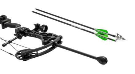 Compound Hunting Bow and Arrows Isolated Cutout Transparent PNG