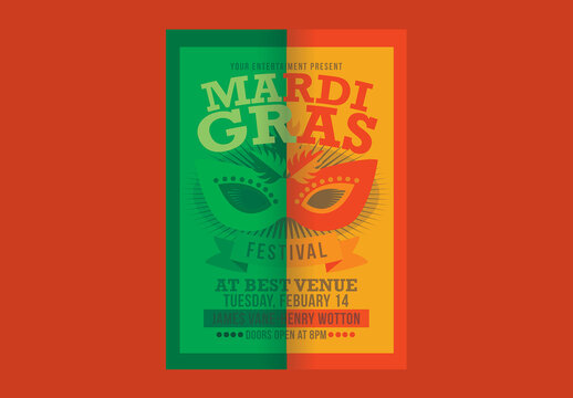 Mardi Gras Event Flyer
