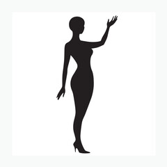 silhouette of a woman waving