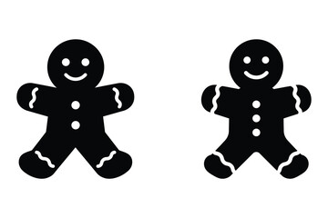 Christmas Gingerbread Man Silhouette icon