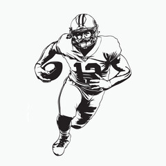 vector illustration of american football