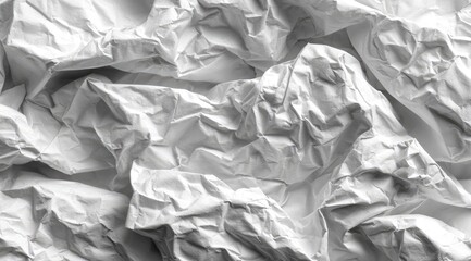 Obraz premium Crumpled white paper texture