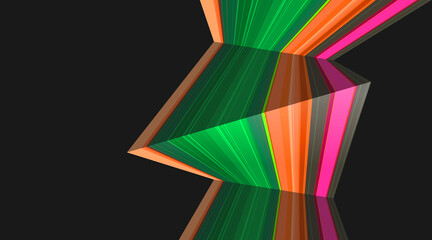 Colorfull strips on dark background