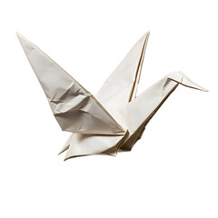 Elegant Origami Crane in Flight