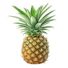 Vibrant Ripe Pineapple: Studio Shot, Isolated on Black