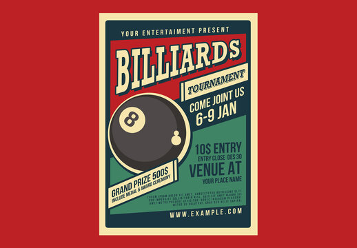 Billiard Tournamet Flyer