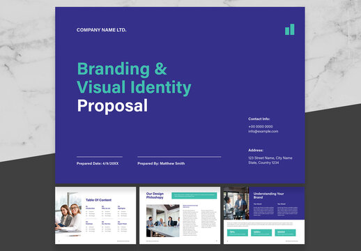 Blue And Black Branding And Visual Identity Proposal