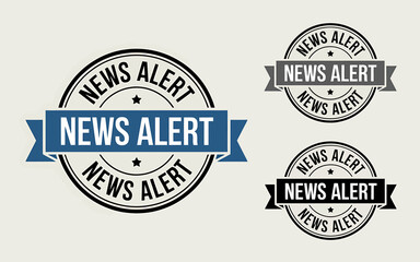 Fototapeta premium News Alert Vector Graphic Set for Breaking News Announcements and Important Updates Across Digital Platforms and Print Media Designs