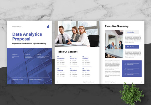 Blue And Black Data Analytics Proposal