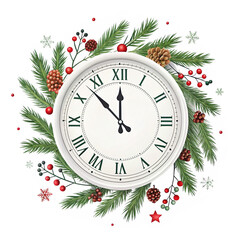 New Year Countdown Clock with Holiday Decoration