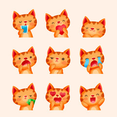 Hand drawn emotes elements collection
