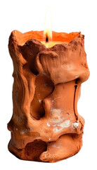 Fototapeta premium PNG Candle made up of clay dessert sculpture lighting.